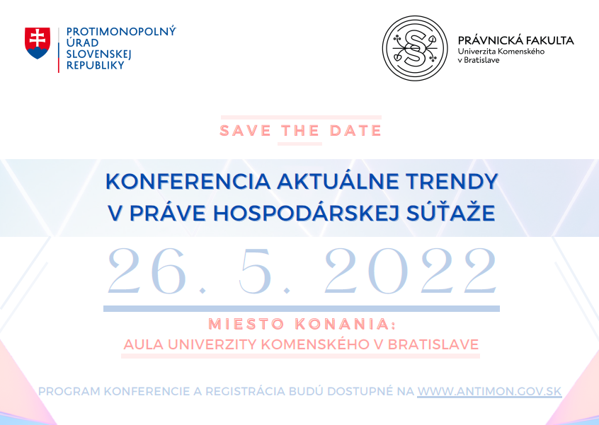 Snímka oznámenia o konaní konferencie úradu dňa 26. 5. 2022